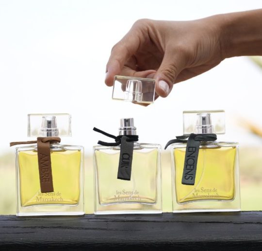 eau de parfum ambre, cuir, encens les sens de marrakech