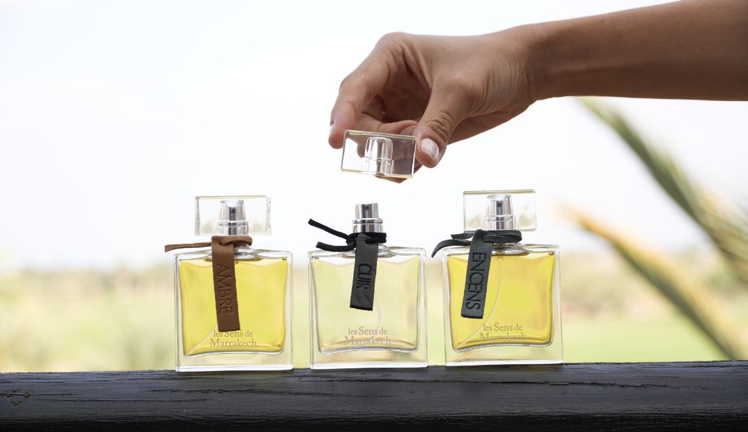 eau de parfum ambre, cuir, encens les sens de marrakech